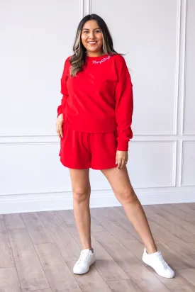 Red Short Lounge Set