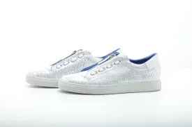 Shoe Casual Zip Silver