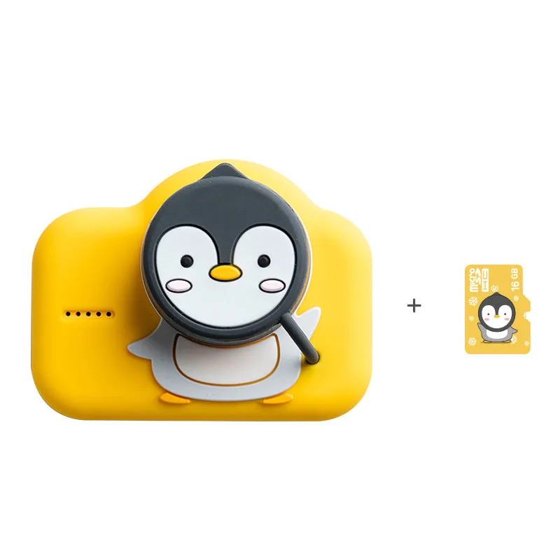 16G Cute Mini Children's Camera Birthday Gifts Cartoon Penguin Digital Camera