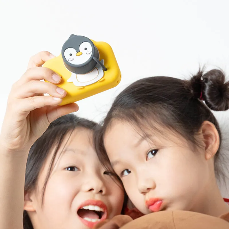 16G Cute Mini Children's Camera Birthday Gifts Cartoon Penguin Digital Camera