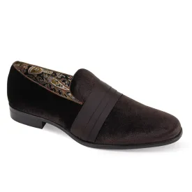 After Midnight Uptown Hustle in Chocolate Brown Sleek Velvet Loafers