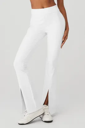 Airbrush High-Waist Flutter Legging - White