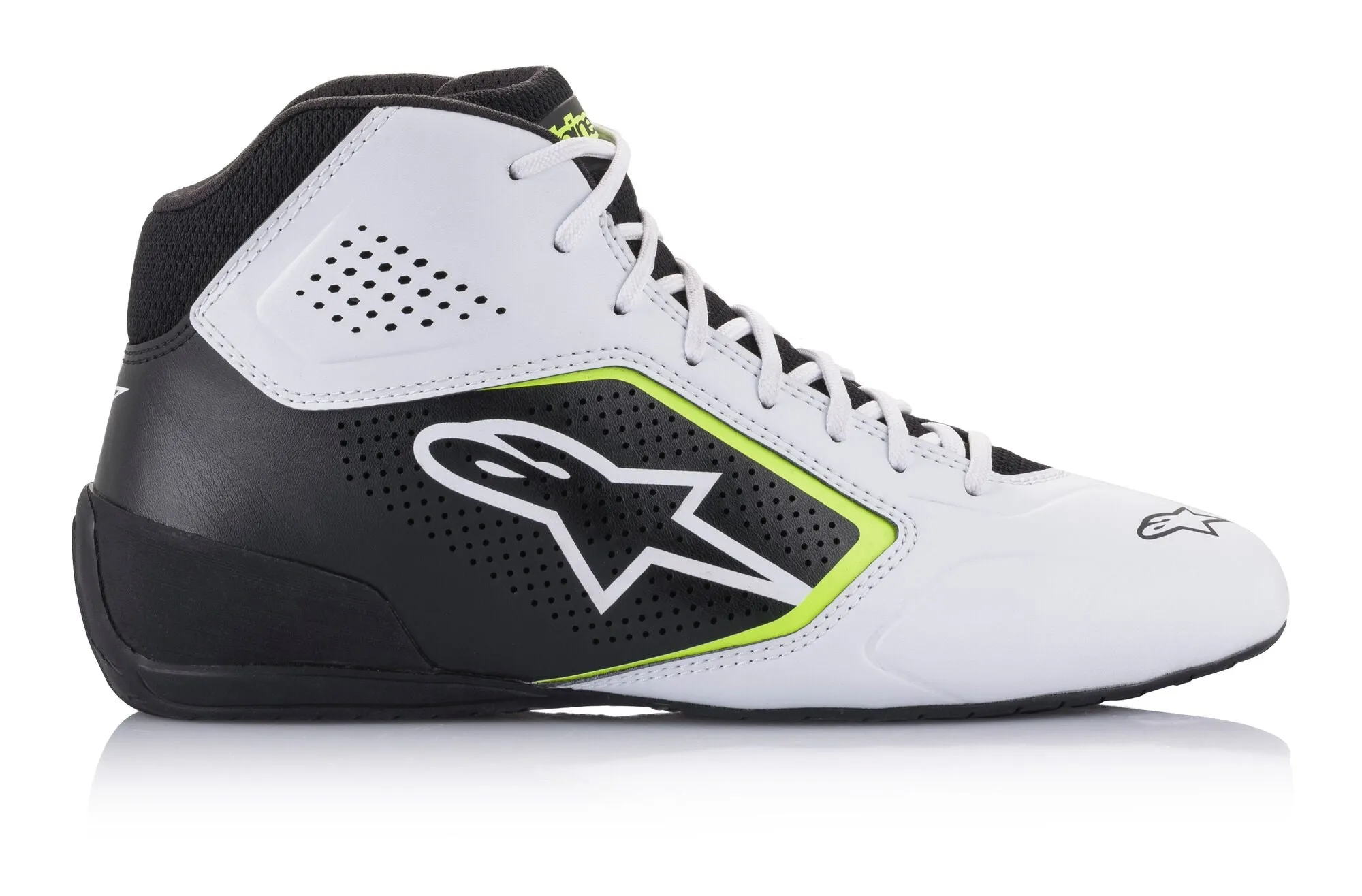 ALPINESTARS 2711521_215_12 Karting shoes TECH-1 K START V2, white/black/yellow fluo, Size 45,5