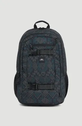 Boarder Backpack | Black Retro Ikat