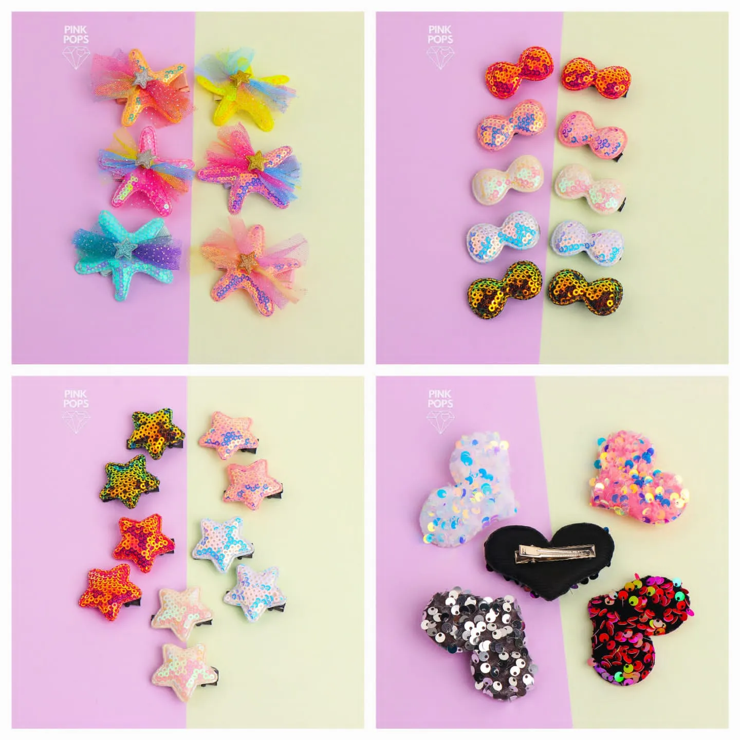 Cute Shimmering Kids Hair Clips