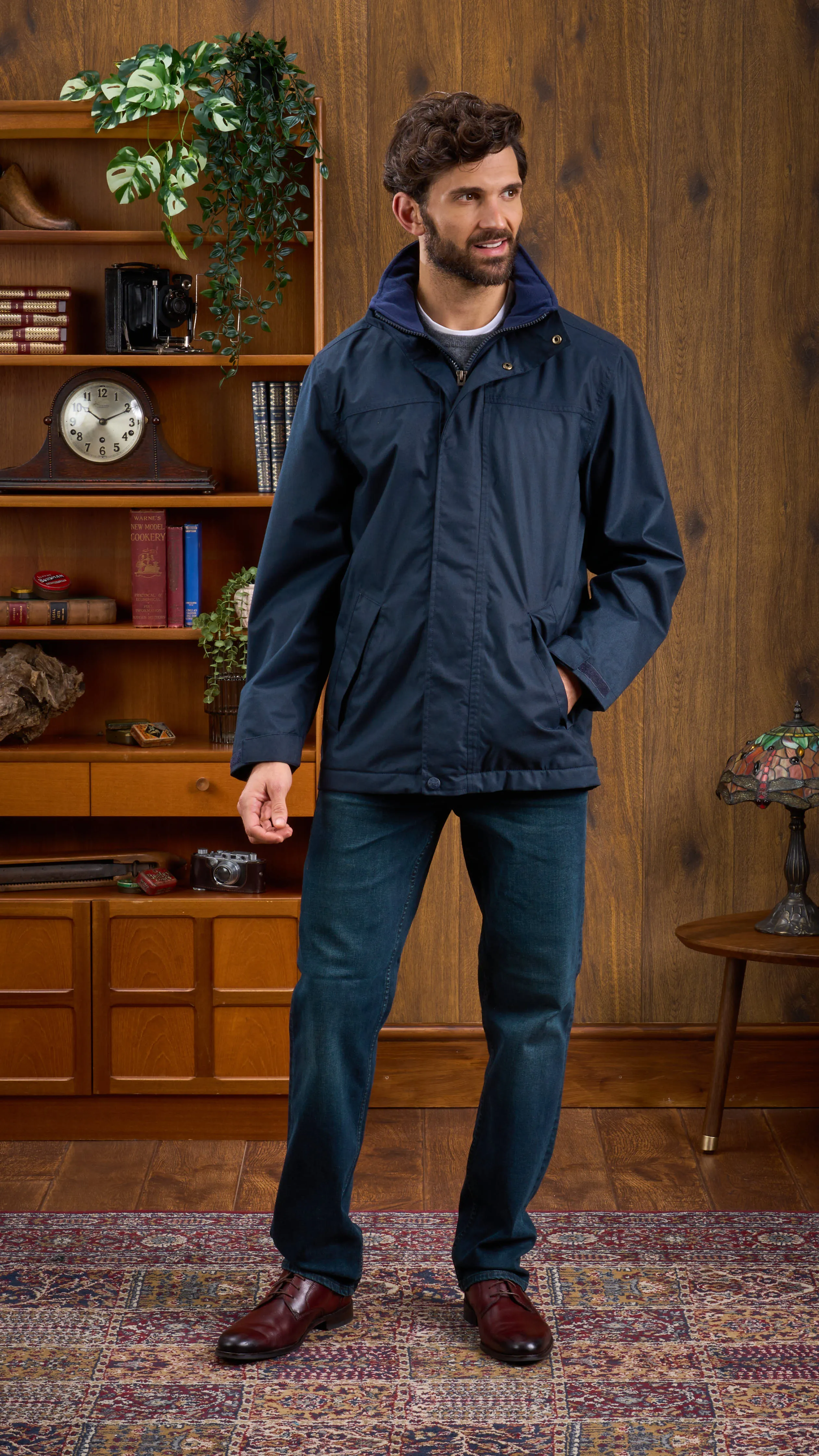 Fernley Men's Waterproof Weekend Coat In Navy