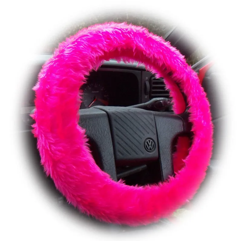 Fuzzy furry steering wheel cover choice of colour's