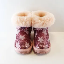 Handcrafted Sequin Star Furry Boot