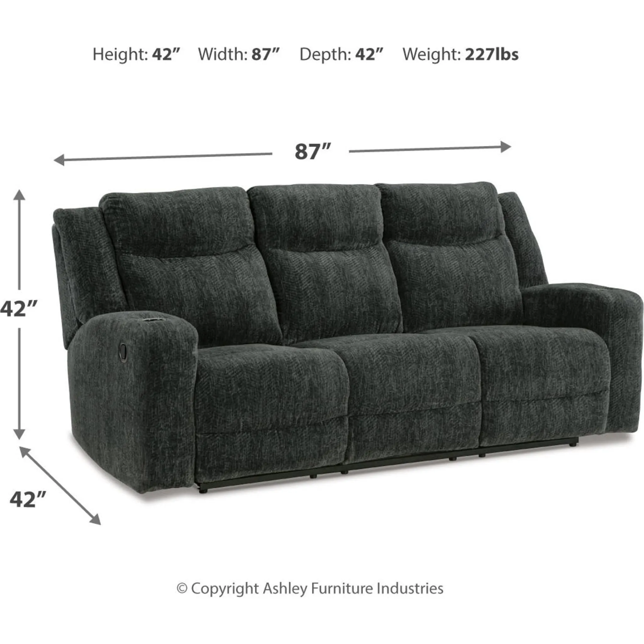 Martinglenn Reclining Sofa with Drop Down Table