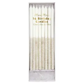 Meri Meri Silver Glitter Dipped Candles