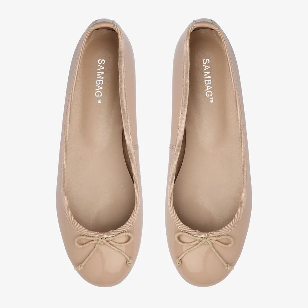 Natalie Blush Patent Leather Ballet Flat