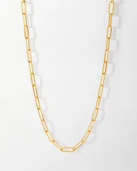 Paperclip Chain Necklace - Gold