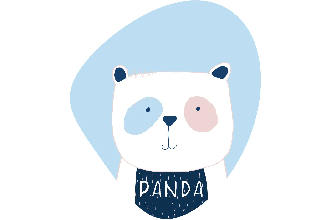 "Cute panda" wall sticker