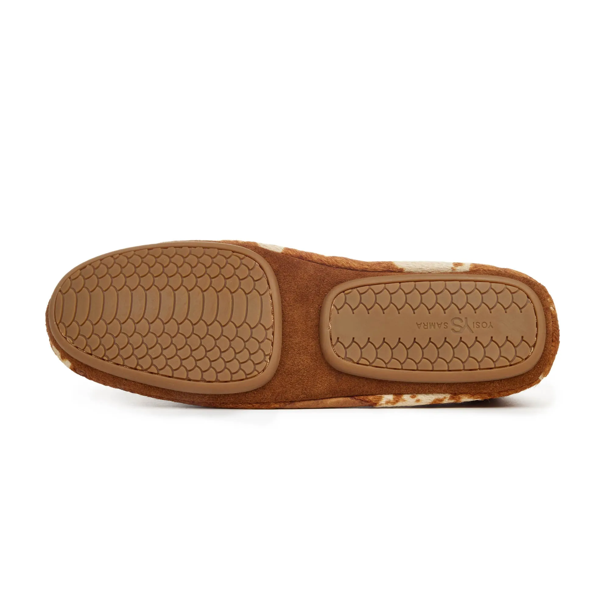 Samara Foldable Ballet Flat in Whiskey Calf Hair